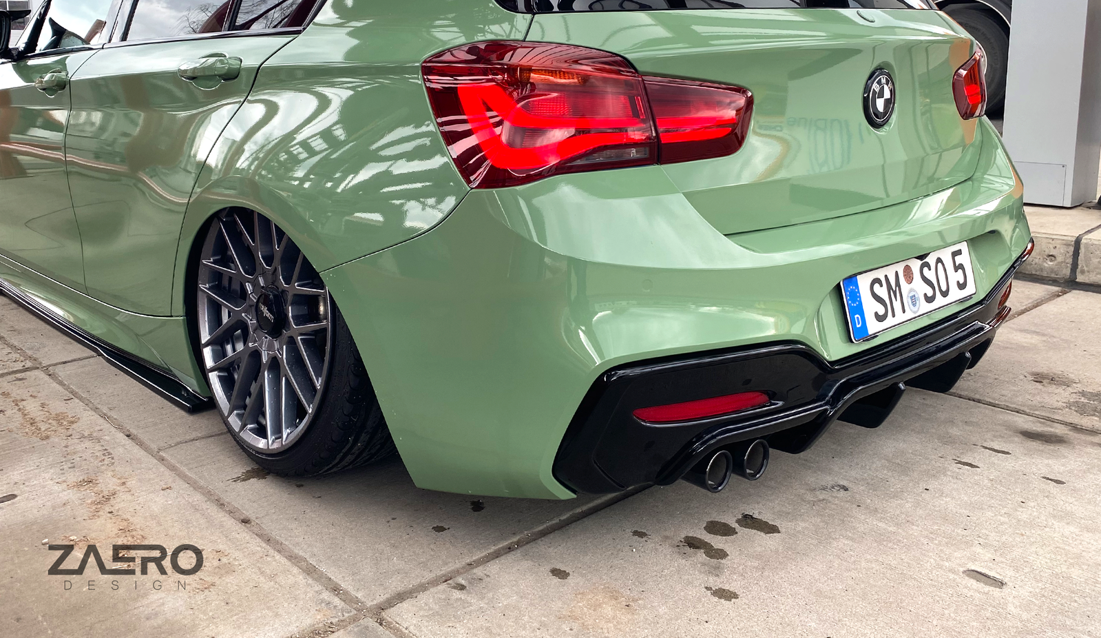 Zaero EVO-1 Diffusor passend für BMW 1er F20 F21 LCI – Gesamtansicht