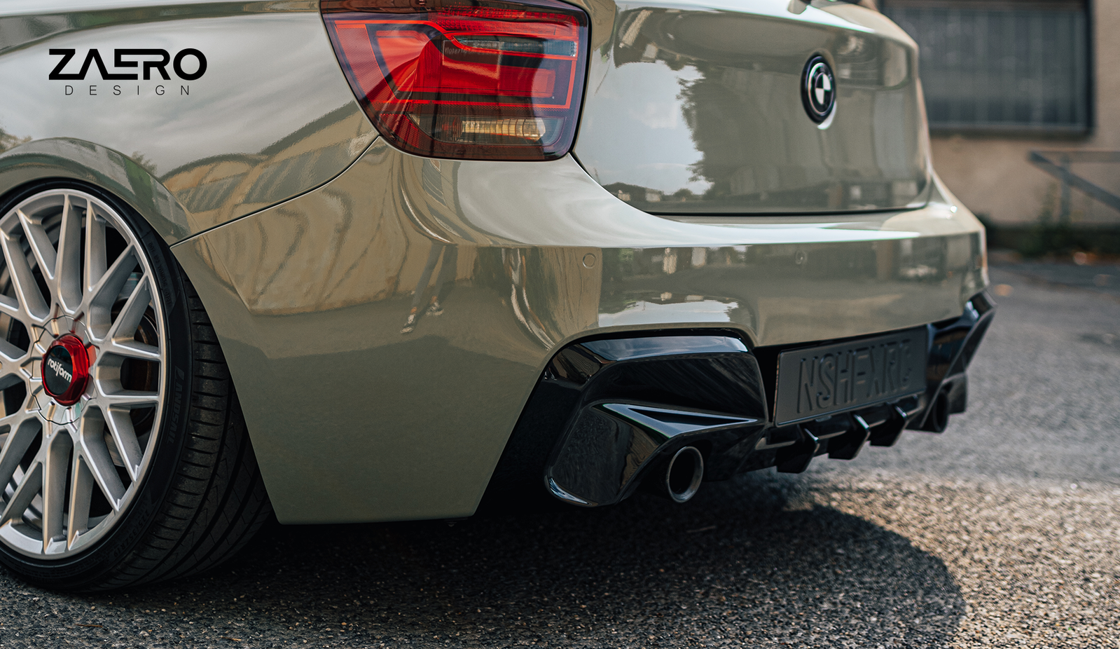 EVO-1 Diffusor passend für BMW 1er F20 F21 M135i – Nahaufnahme