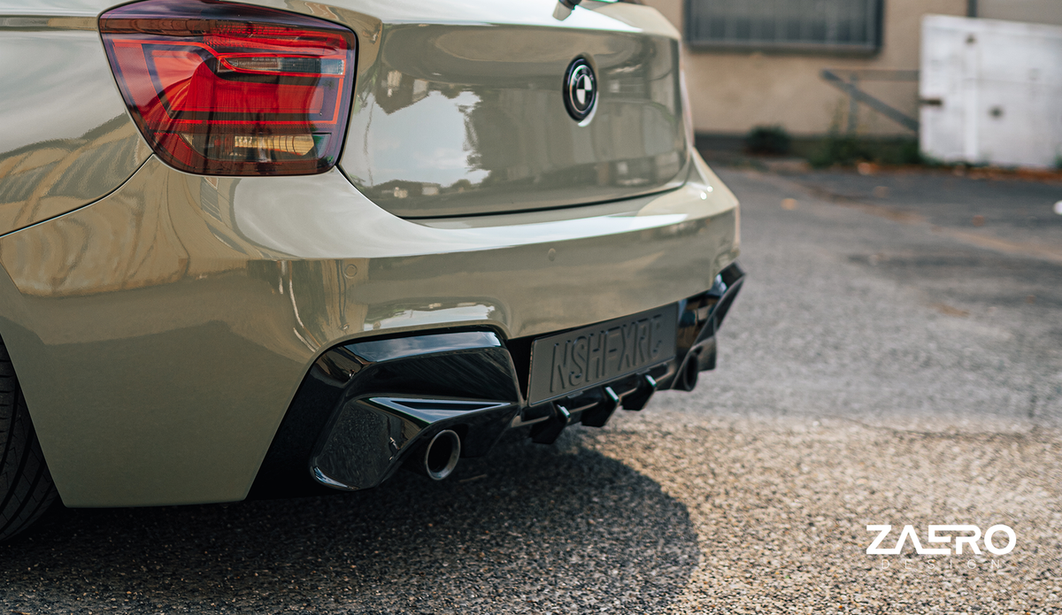 Diffusor passend für BMW 1er F20 F21 M135i – Gesamtansicht Heck