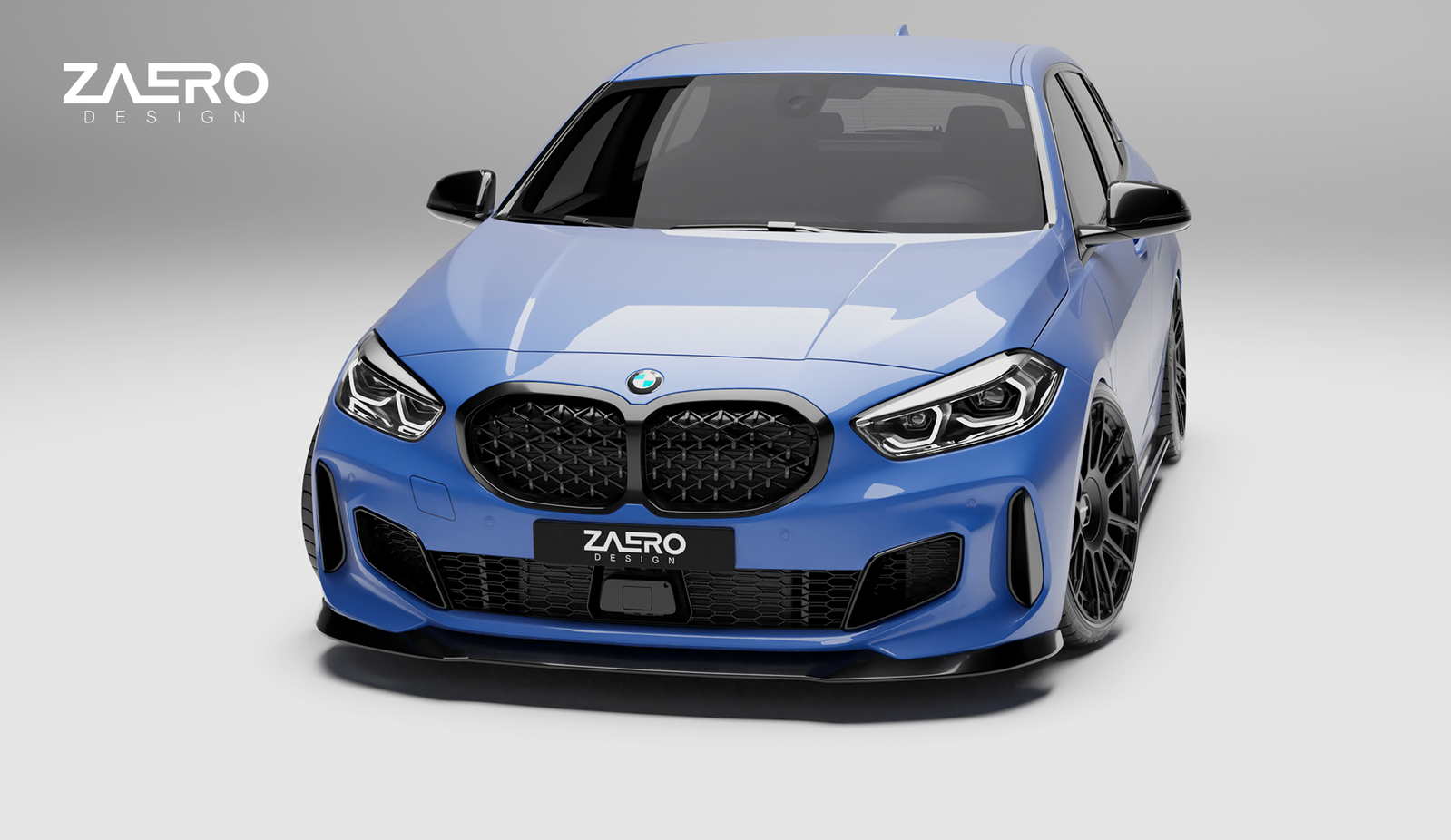 EVO-1 Frontlippe passend für BMW 1er F40 in Glanzschwarz