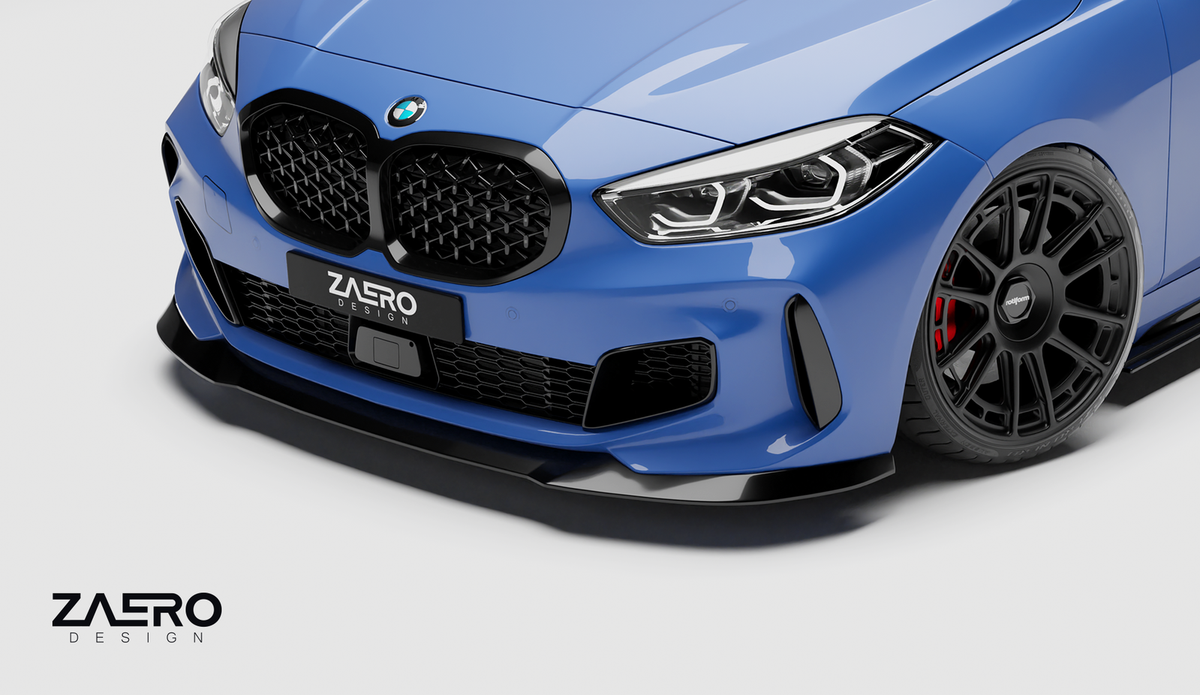 Zaero EVO-1 Frontlippe passend für BMW 1er F40 – Gesamtansicht Front
