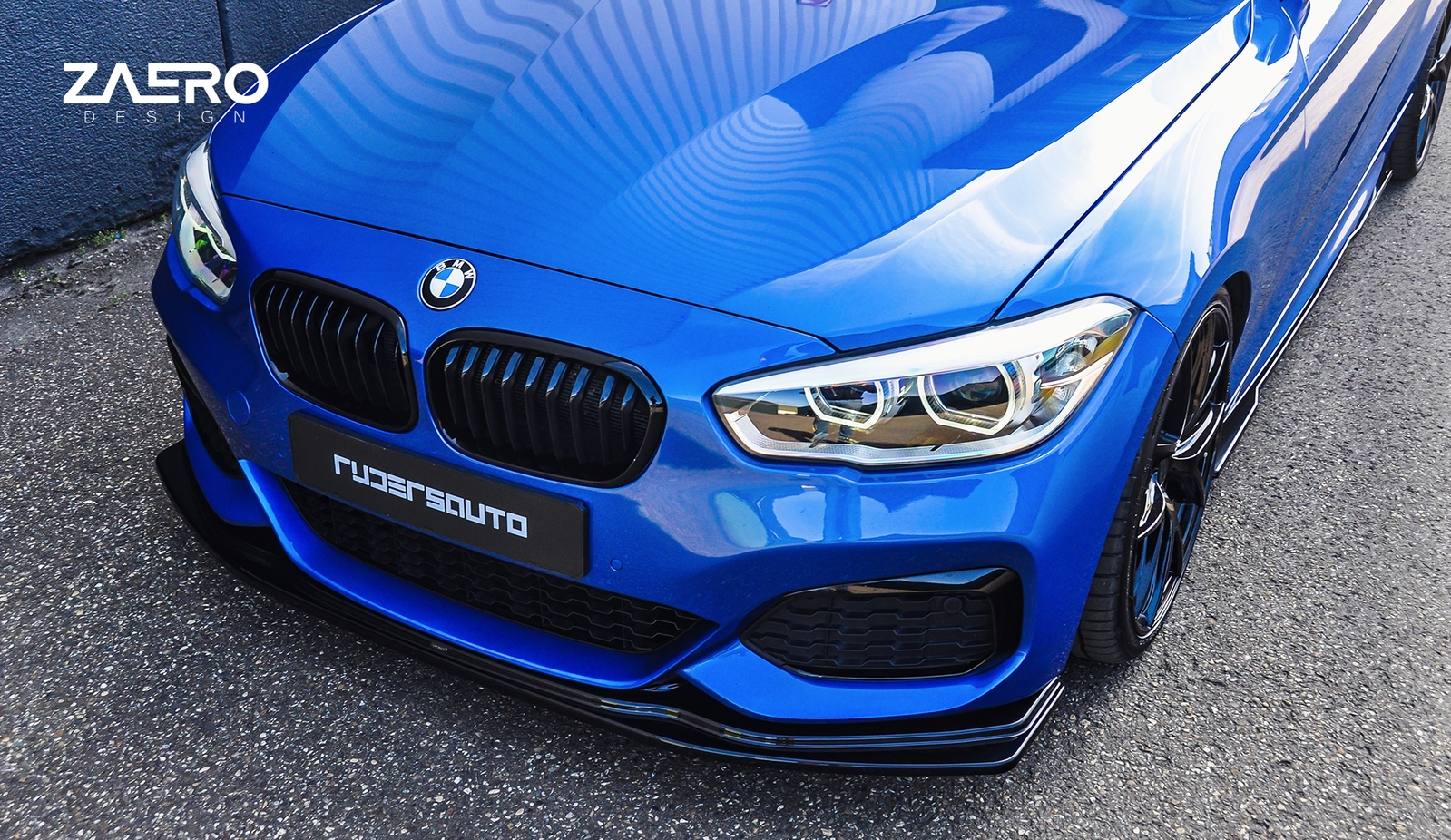 EVO-1 Frontlippe passend für BMW 1er F20 F21 LCI in Glanzschwarz