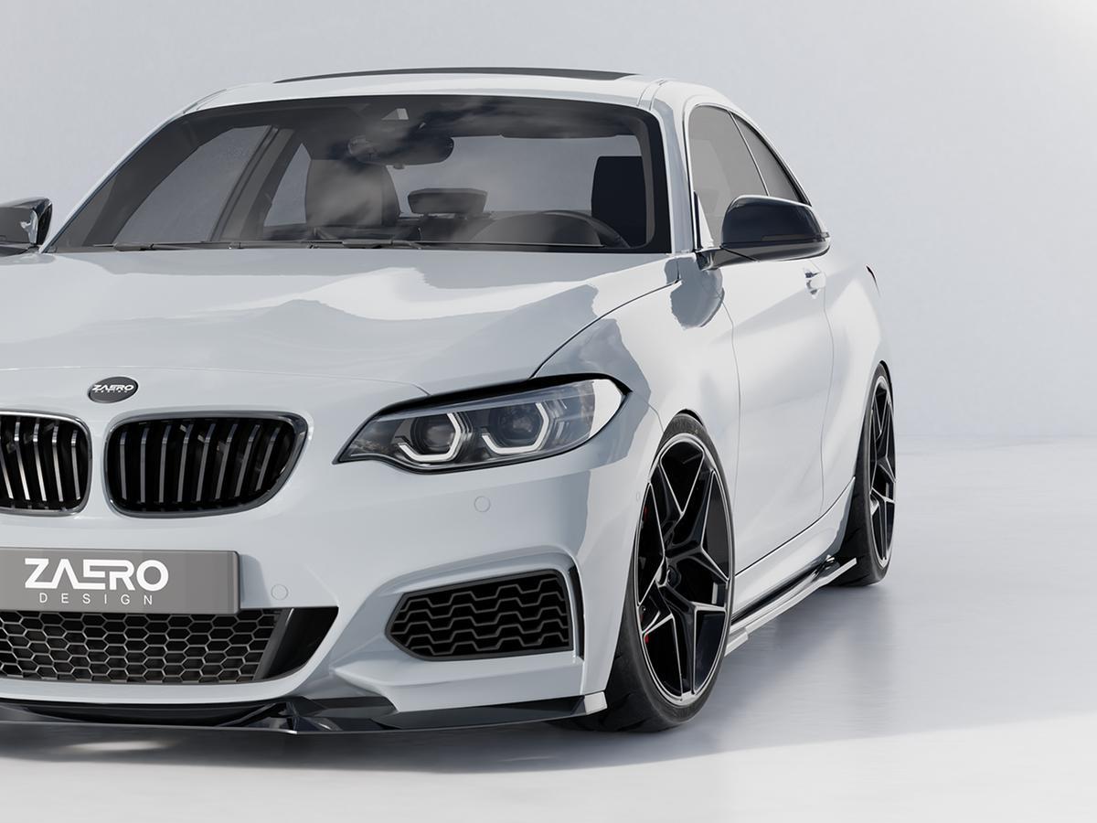 Zaero Design EVO-1 Seitenschweller passend für BMW 2er F22 F23 M-Paket – Seitenansicht