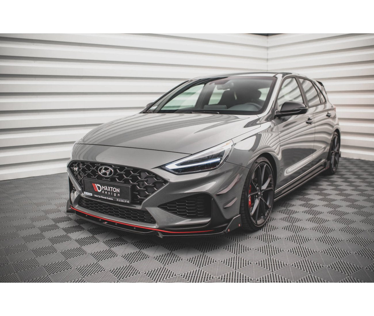 Frontlippe V.1 + Flaps für Hyundai I30N + N-Line Facelift   Maxton Design