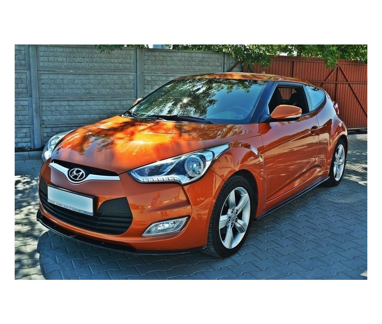 Cup Spoilerlippe Front Ansatz für Hyundai Veloster   Maxton Design