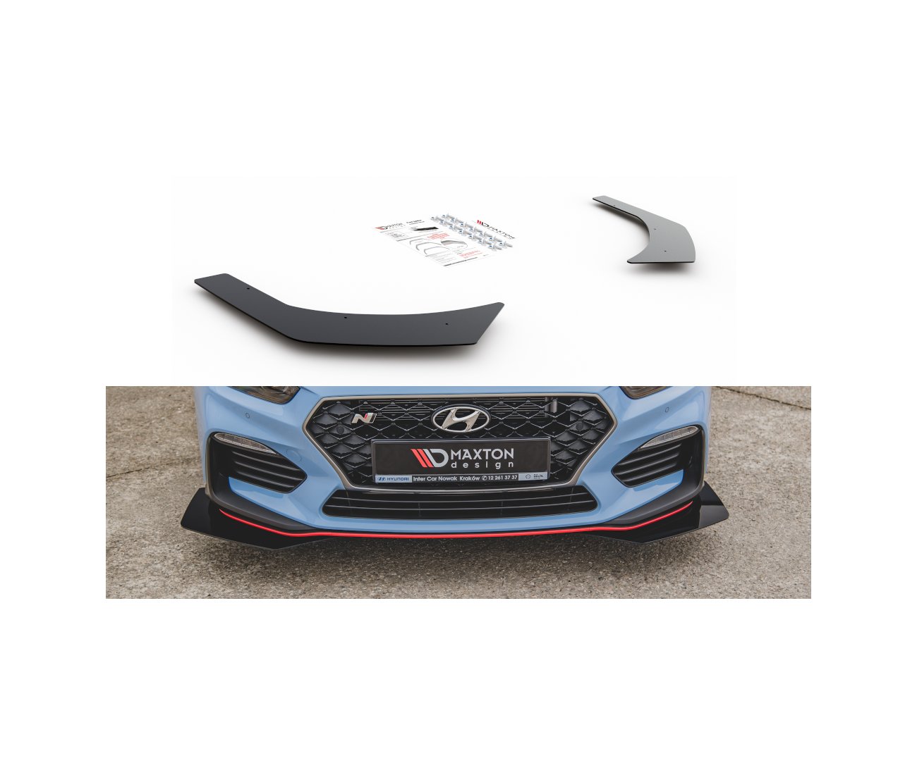 Front Stoßstangen Racing Flaps für Hyundai I30N   Maxton Design
