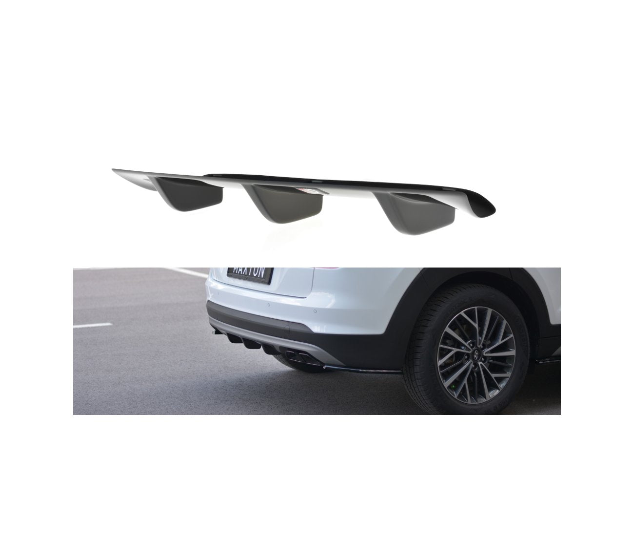 Heck Ansatz Diffusor für Hyundai Tucson Facelift   Maxton Design