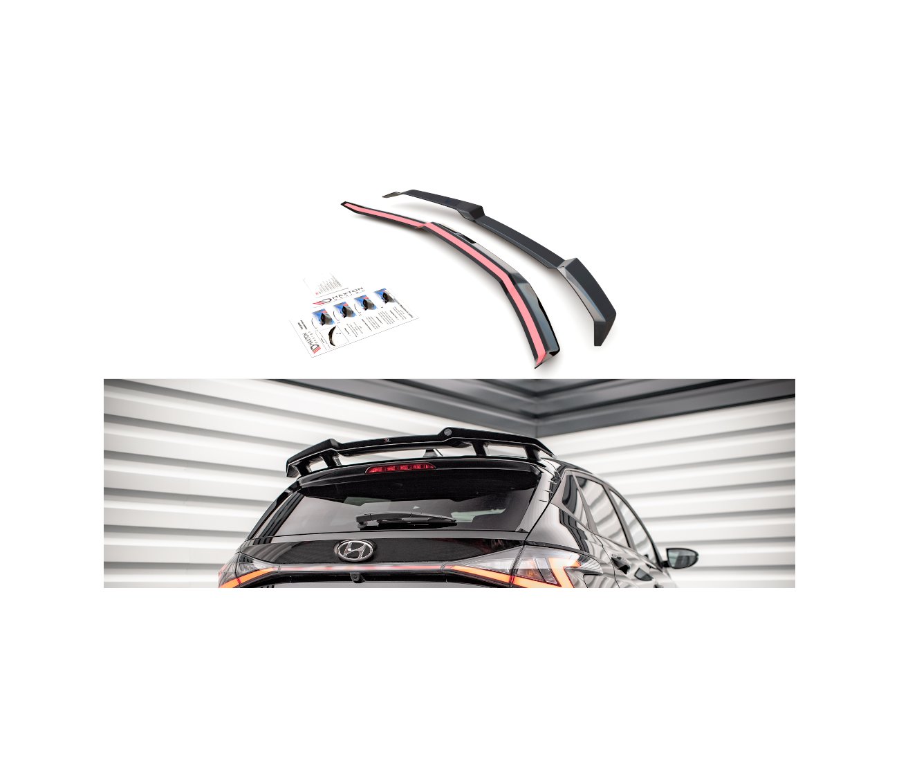 Heck Spoiler Aufsatz Abrisskante  für Hyundai I20N   Maxton Design