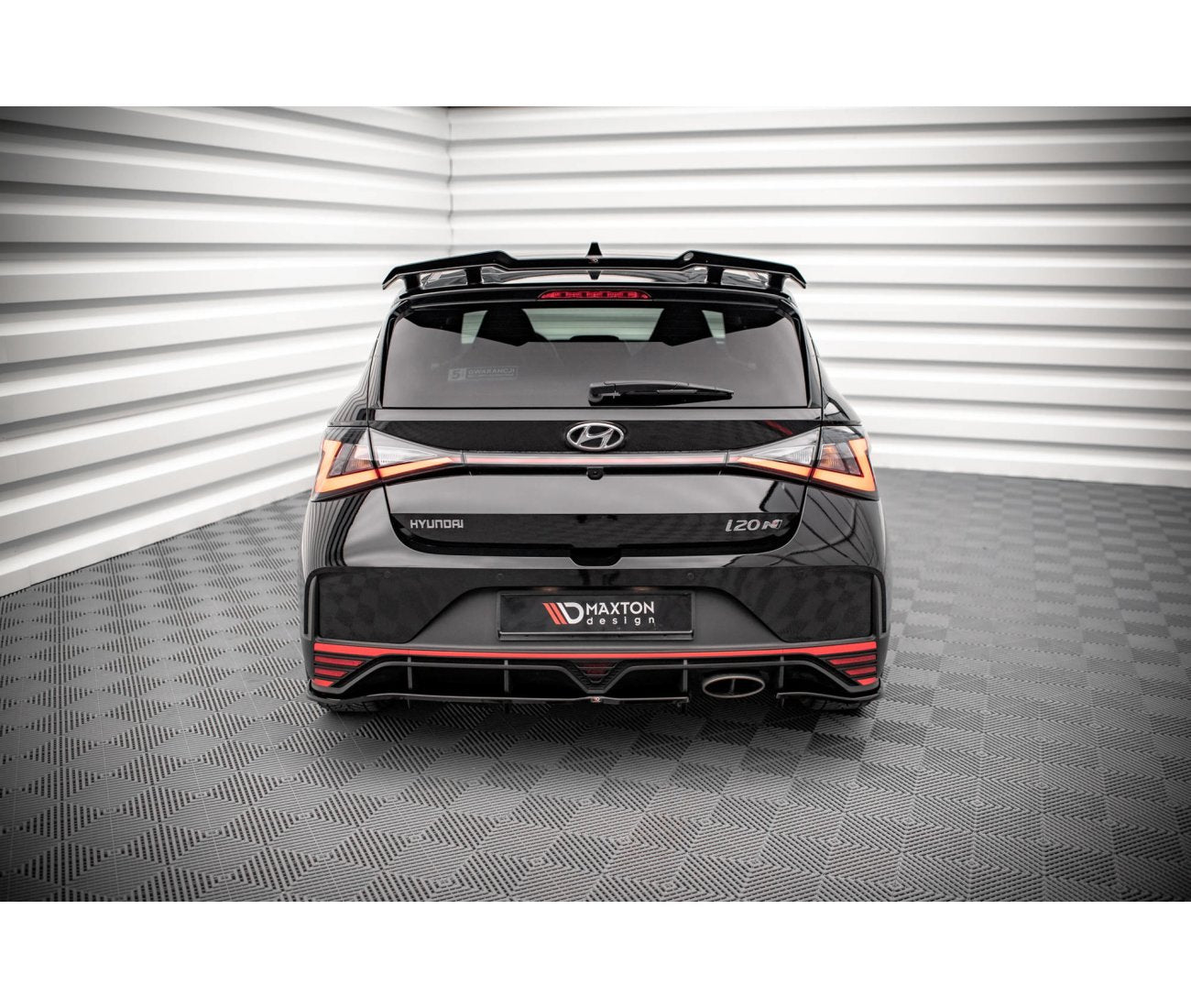 Mittlerer Cup Diffusor Heck Ansatz DTM Look für Hyundai I20 N   Maxton Design