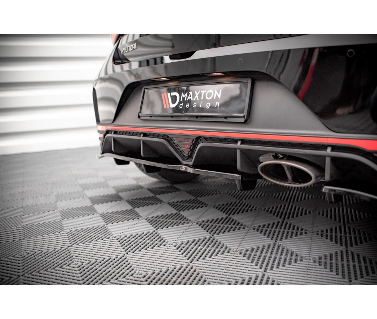 Mittlerer Cup Diffusor Heck Ansatz DTM Look für Hyundai I20 N   Maxton Design