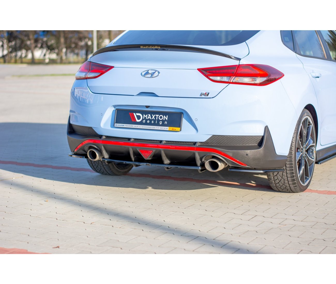 Mittlerer Cup Diffusor Heck Ansatz DTM Look für Hyundai I30 N Fastback   Maxton Design