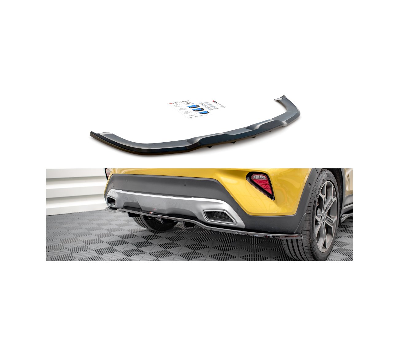 Mittlerer Cup Diffusor Heck Ansatz für Kia XCeed   Maxton Design