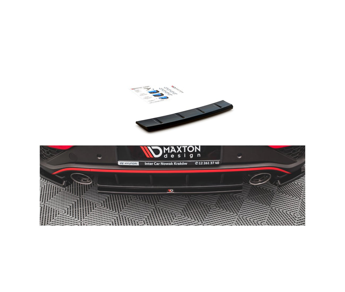 Mittlerer Cup Diffusor für Hyundai I30N Hatchback Facelift   Maxton Design