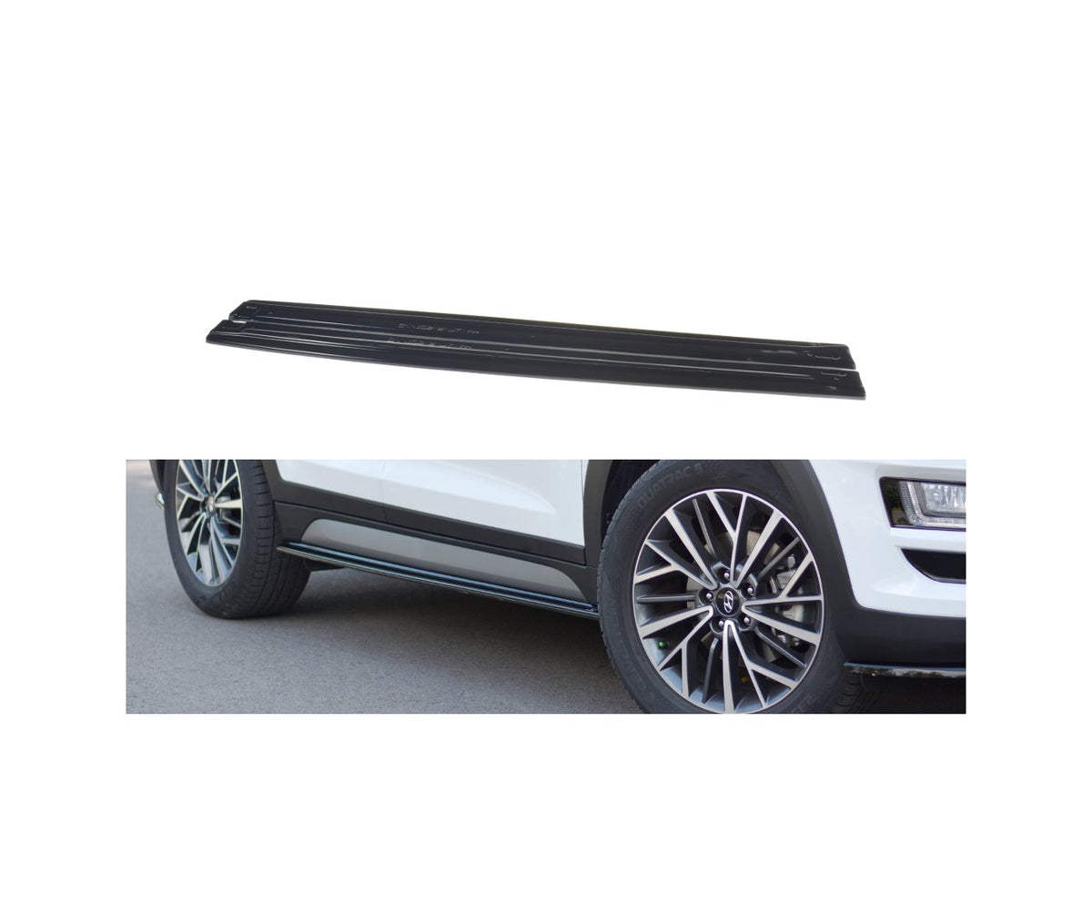 Seitenschweller Ansatz Cup Leisten für Hyundai Tucson Facelift   Maxton Design