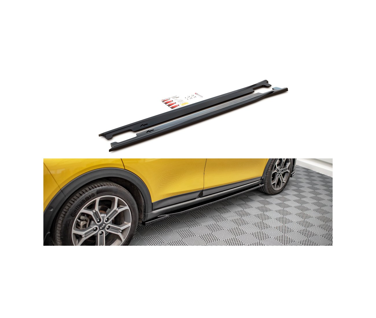 Seitenschweller Ansatz Cup Leisten für Kia XCeed   Maxton Design