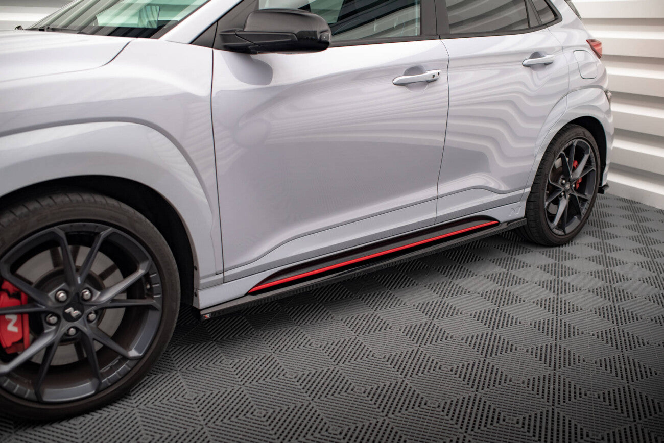 Seitenschweller Ansatz Cup Leisten V.1 für Hyundai Kona N   Maxton Design