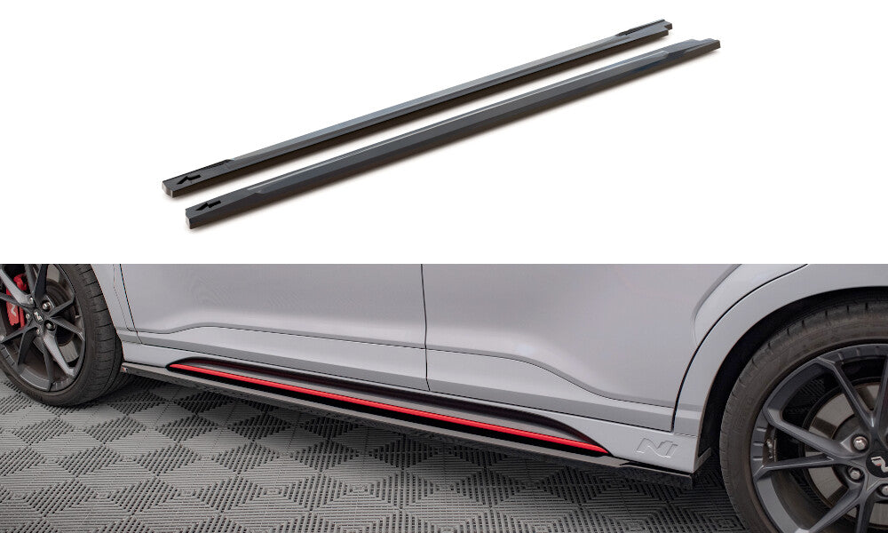 Seitenschweller Ansatz Cup Leisten V.1 für Hyundai Kona N   Maxton Design