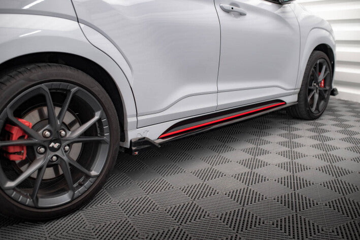 Seitenschweller Ansatz Cup Leisten V.2 für Hyundai Kona N   Maxton Design