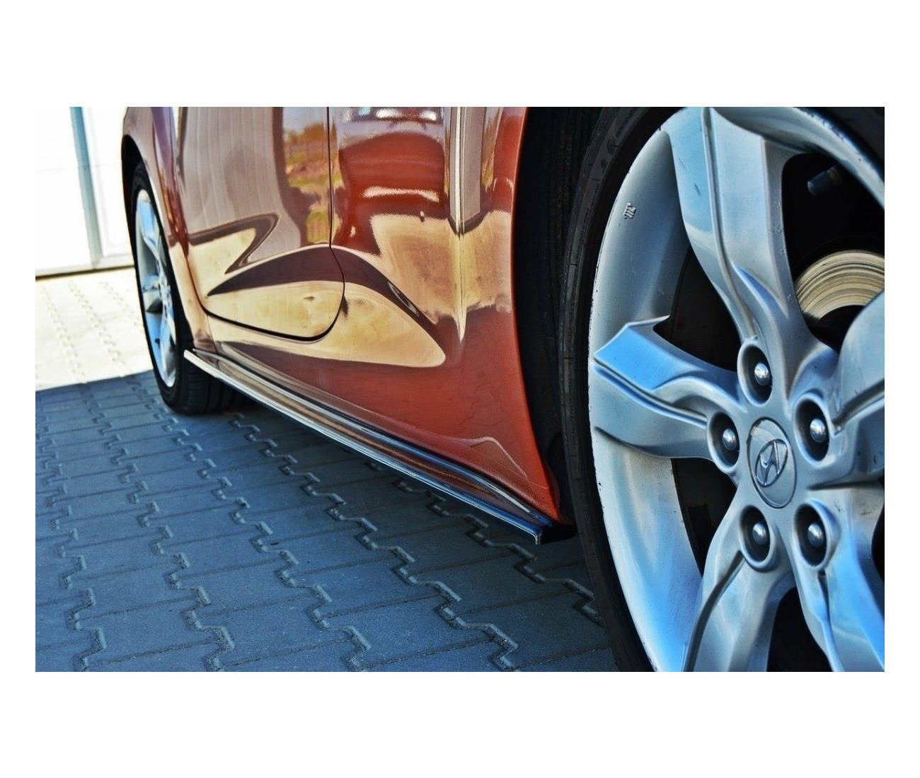 Seitenschweller Ansatz Cup Leisten für Hyundai Veloster   Maxton Design