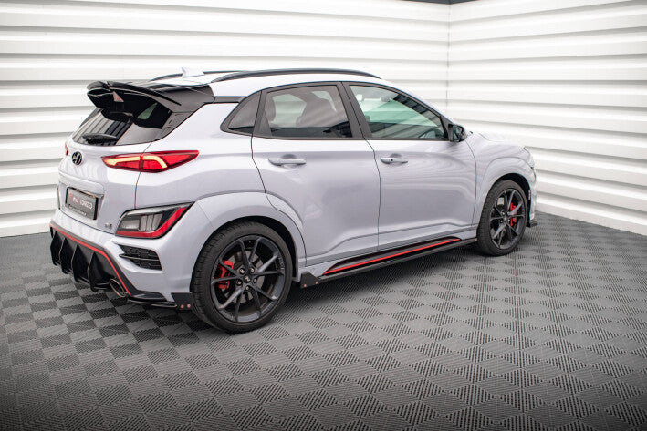 Seitenschweller Ansatz Cup Leisten V.1 + Flaps für Hyundai Kona N   Maxton Design