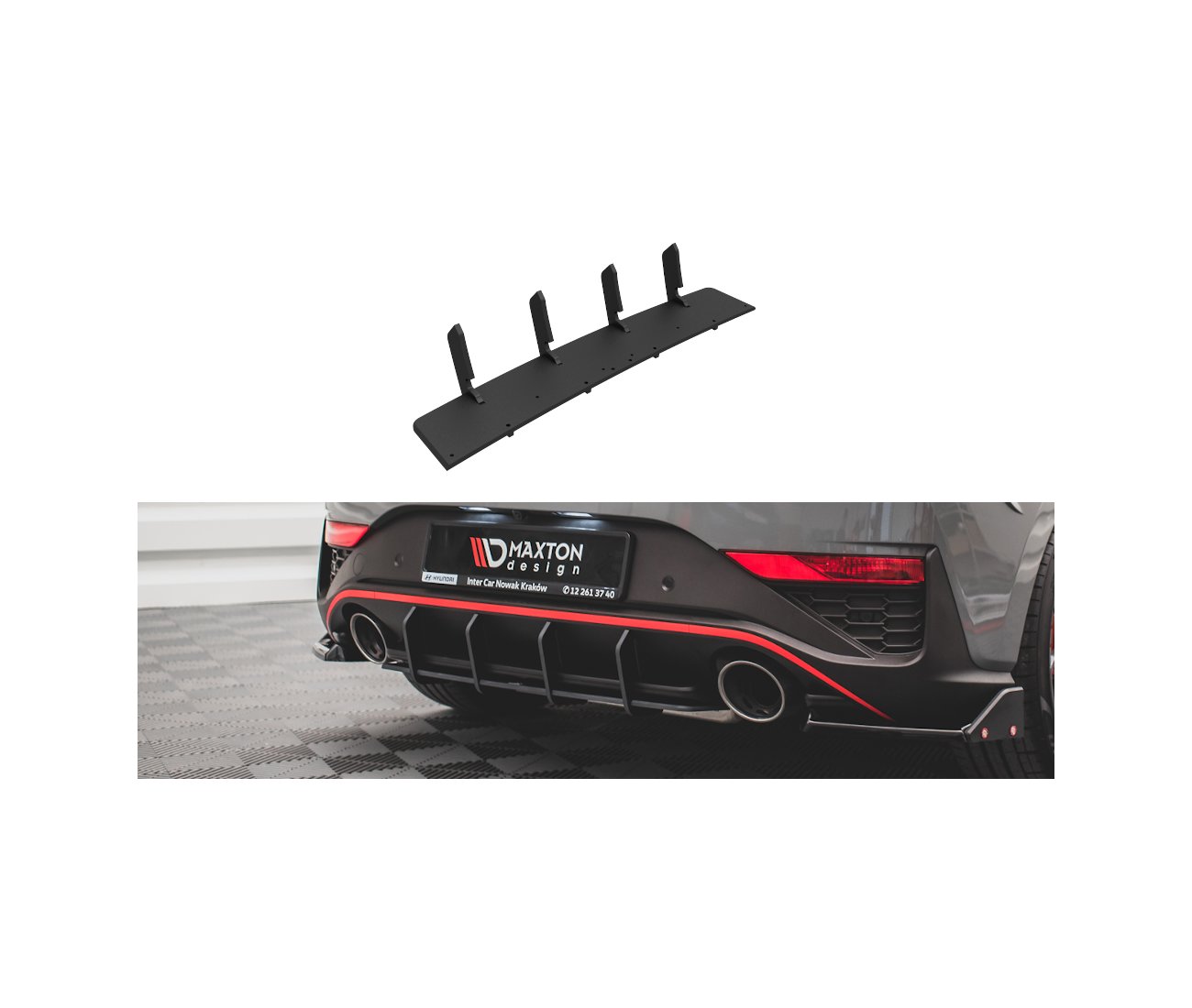 Street Pro Heckschürze Diffusor für Hyundai I30N Hatchback Facelift   Maxton Design
